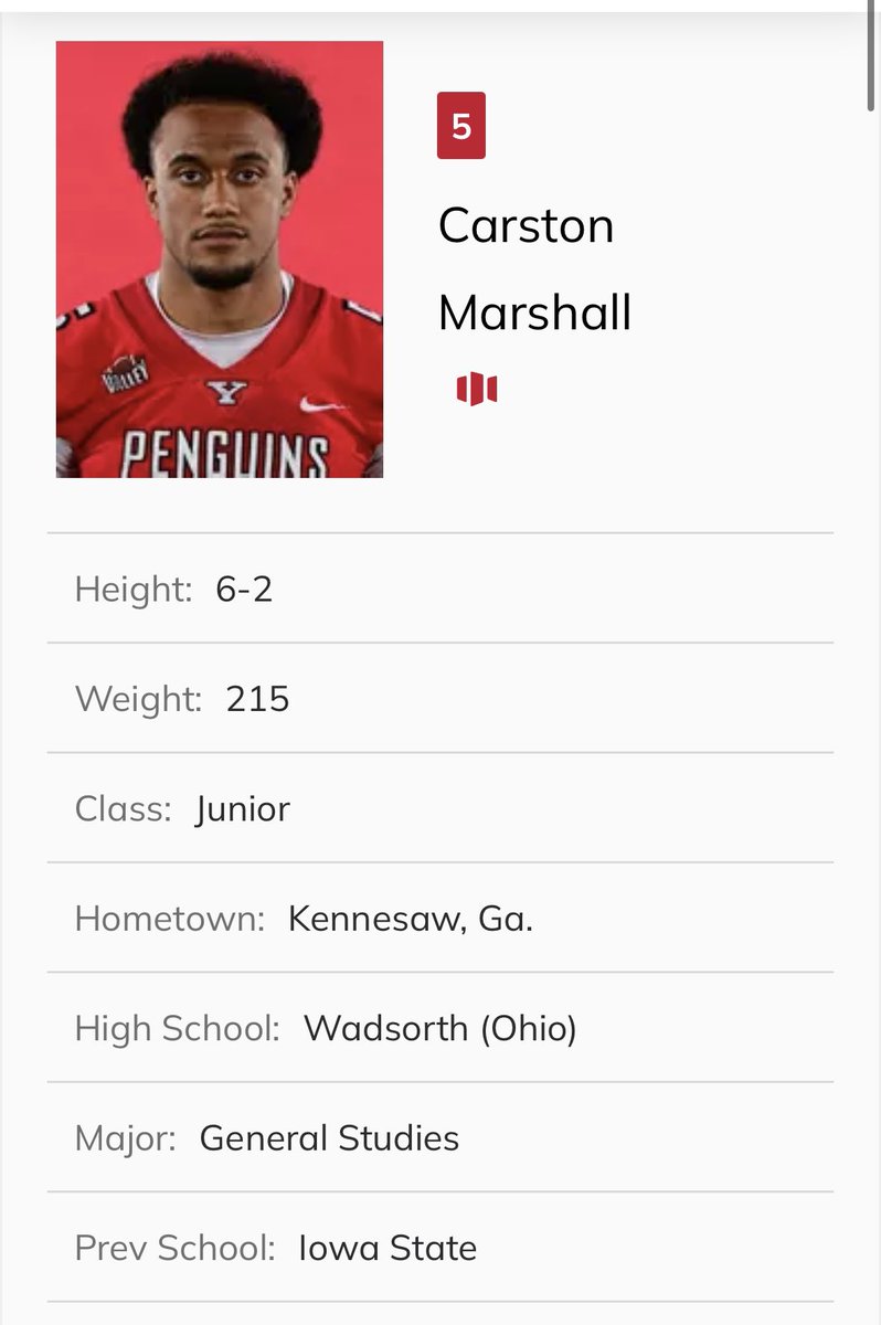 YoungstownPenguins (@ysupl) on Twitter photo <a href="/ysufootball/">Youngstown State Football</a> GAME-CHANGER 3
After working his way back from injury last season, Carston was one of the few bright spots on a suspect Penguin D. Look for him to be fully healthy this season & secure a starting role. He may just be what the D needs to thrive against the run 🏈 <a href="/ysufootball/">Youngstown State Football</a> GAME-CHANGER 3
After working his way back from injury last season, Carston was one of the few bright spots on a suspect Penguin D. Look for him to be fully healthy this season & secure a starting role. He may just be what the D needs to thrive against the run 🏈