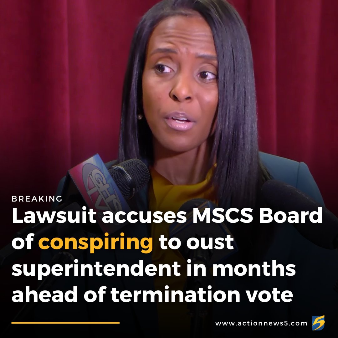 BREAKING 🚨 The recently-ousted leader of Memphis-Shelby County Schools (MSCS) has sued the school board, alleging private discussions and deliberations months ahead of the decision to terminate her four-year contract early. tinyurl.com/22hkwqcf