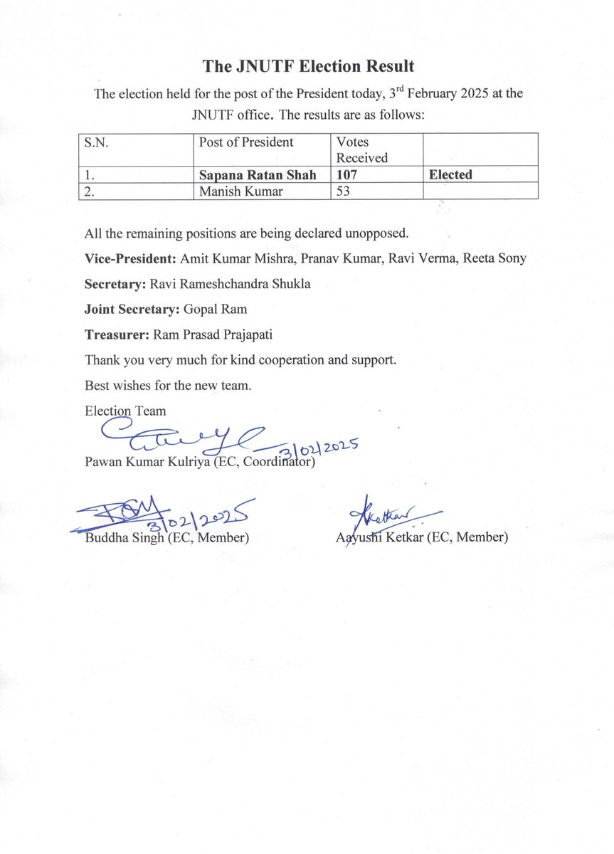 JNU Teachers Forum tweet media