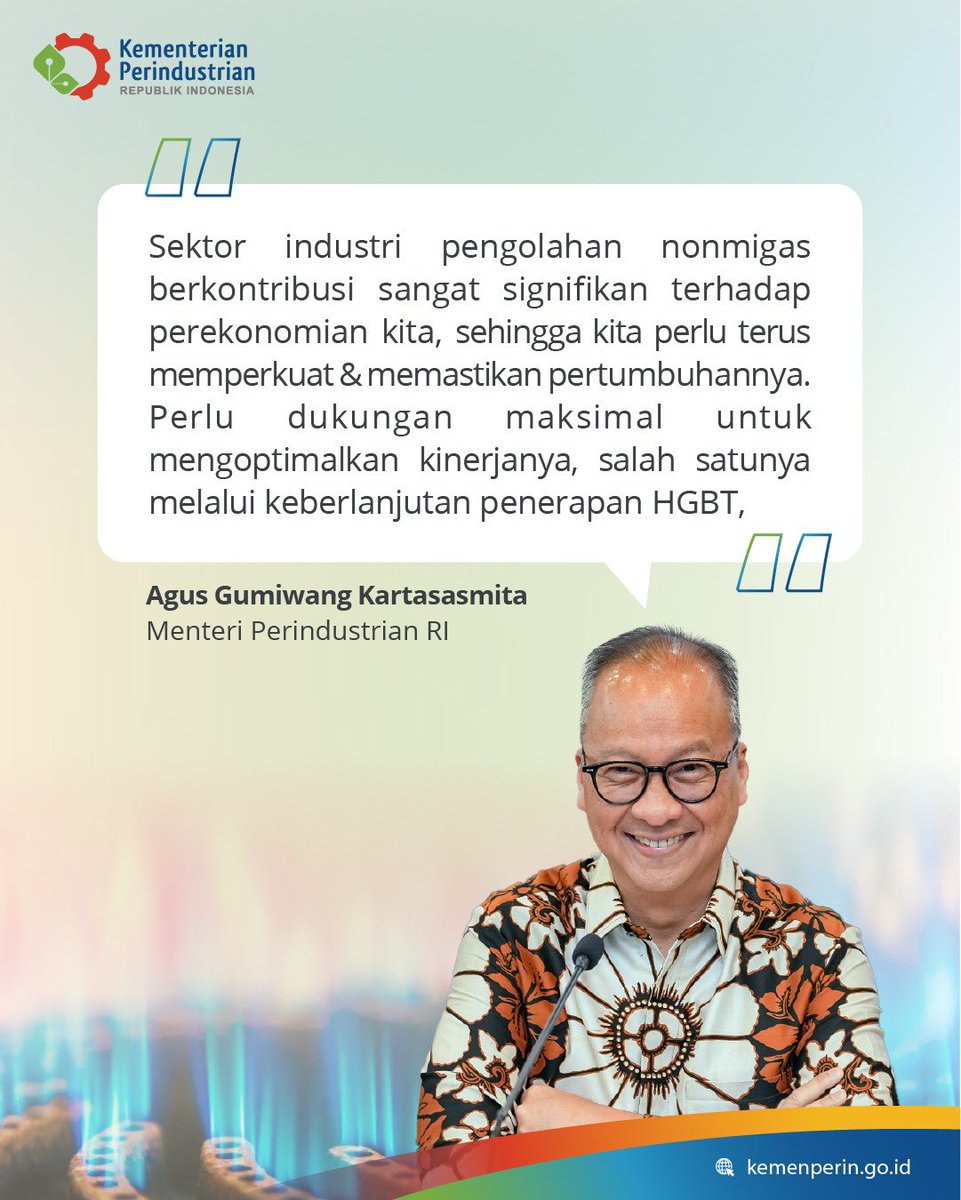 Kemenperin_RI's tweet photo. Pada tahun tahun 2020-2023 tercatat sejumlah dampak positif HGBT terhadap sektor industri dan diharapkan juga dapat mendukung pertumbuhan ekonomi yang ditargetkan mencapai 8% dalam pemerintahan Presiden RI @Prabowo

#infoperin #jagaindustri #HGBT #gasbumi https://t.co/cOACIdAhHd