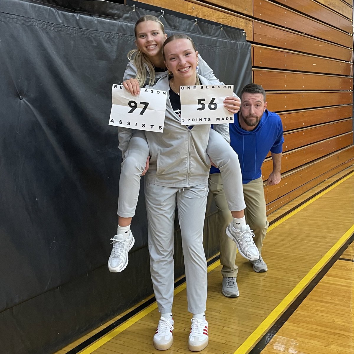PHGirlsHoops's tweet photo. HISTORY MADE! 🏀 Ada Christman &amp; Carys Crossland both set new single-season records tonight—Ada for assists and Carys for made 3s! A special night for two incredible players! 🔥🙌 #RecordBreakers https://t.co/2fULgKSiHd