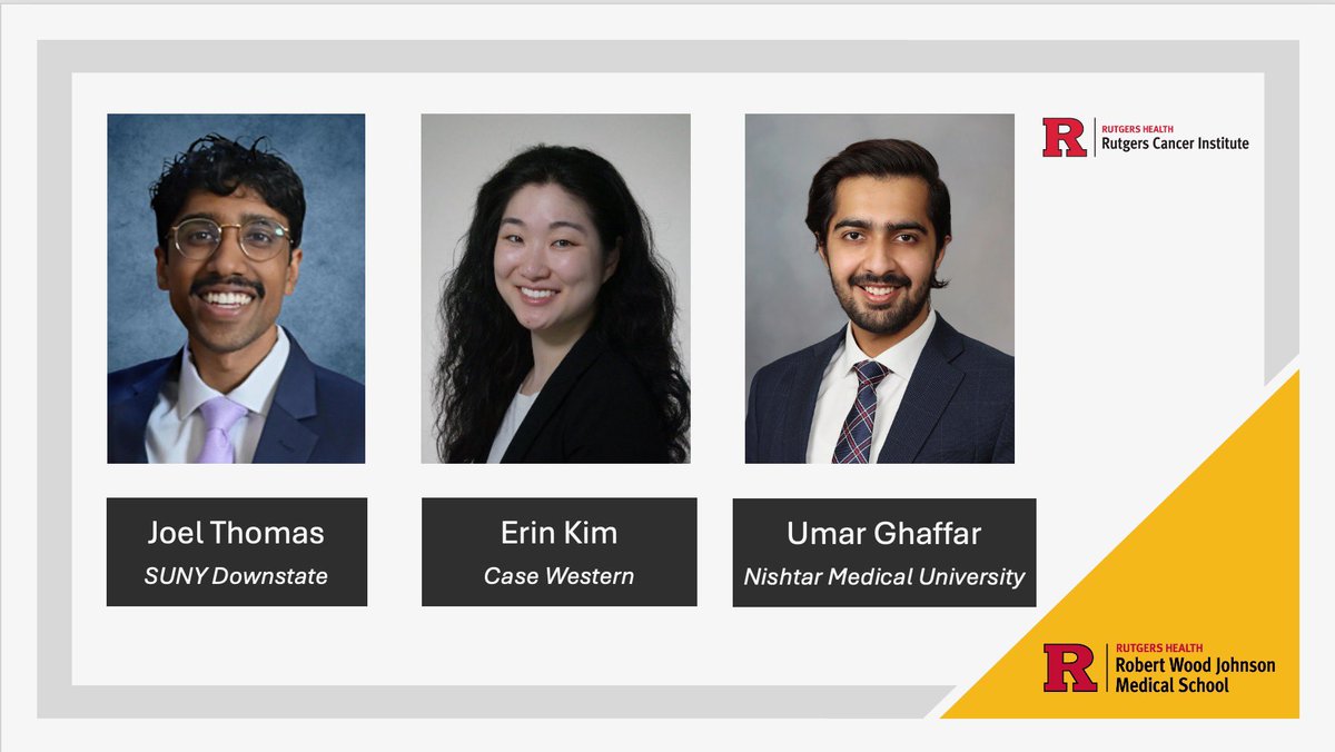 rwjurology's tweet image. Thrilled to have matched these 3 superstars today!! Welcome to the RWJ family Joel, Erin, and Umar! #urologymatch2025