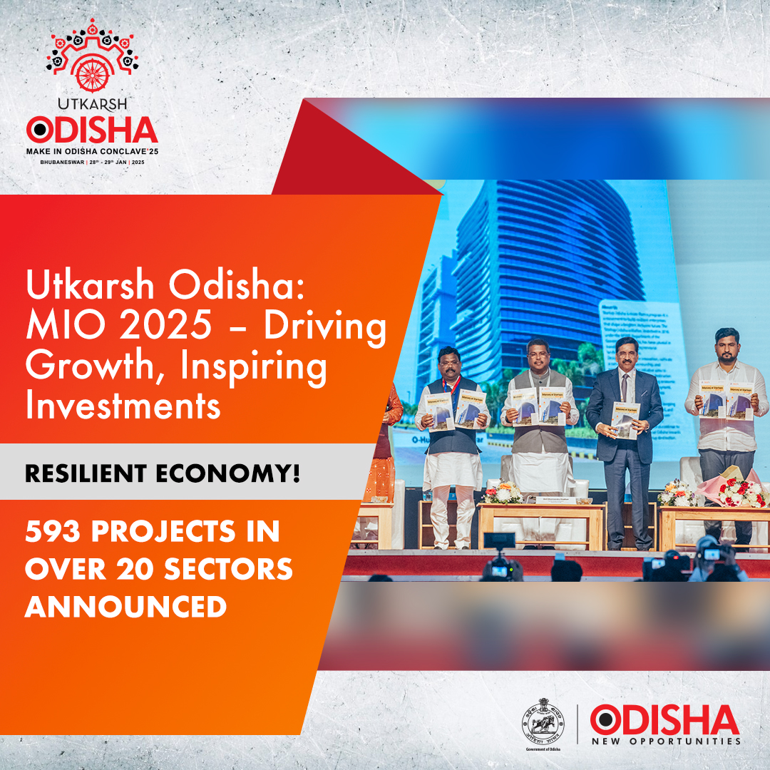 InvestInOdisha's tweet photo. Odisha is accelerating industrial expansion with 593 projects across 20 sectors, reinforcing its position as a leading investment destination.
#UtkarshOdisha #MakeInOdisha #MIO2025 #SamrudhOdisha #InvestInOdisha #InvestInFuture #MakeItUtkarsh #MakeItSamrudh #MakeItViksit https://t.co/YiUru5VP6C