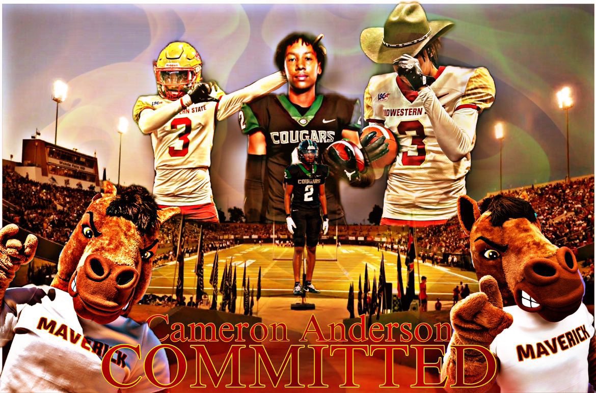 Cameron (@cjander22_) on Twitter photo Happy to announce that I have committed to play football at Midwestern State University
#AGTG <a href="/MustangsDC/">Rich Renner</a> <a href="/Clydelogan21/">Clyde Logan</a>
<a href="/tmtru10/">T Murray</a>
<a href="/CoachCBurton/">Charles Burton</a>
<a href="/CoachAnderson_S/">Coach S. Anderson, M.Ed.</a>
<a href="/Coach_Cuellar/">Coach Cuellar</a>
<a href="/ConnallyFb/">Connally Football</a> Happy to announce that I have committed to play football at Midwestern State University
#AGTG <a href="/MustangsDC/">Rich Renner</a> <a href="/Clydelogan21/">Clyde Logan</a>
<a href="/tmtru10/">T Murray</a>
<a href="/CoachCBurton/">Charles Burton</a>
<a href="/CoachAnderson_S/">Coach S. Anderson, M.Ed.</a>
<a href="/Coach_Cuellar/">Coach Cuellar</a>
<a href="/ConnallyFb/">Connally Football</a>