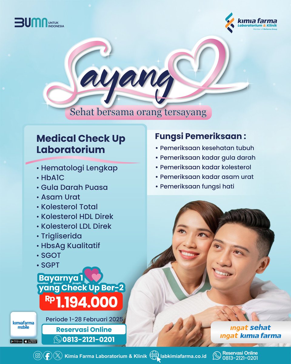 kaeflabklinik's tweet photo. Hadiah valentine tahun ini apa?
kalo cuma 🍫 sama 💐 mah biasaaa..
yuk kasih hadiah terbaik untuk orang tersayang 🥰🥰 https://t.co/5W7iY00gqx