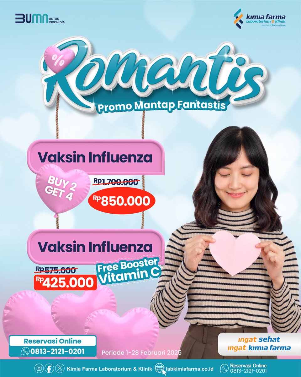 kaeflabklinik's tweet photo. Hadiah valentine tahun ini apa?
kalo cuma 🍫 sama 💐 mah biasaaa..
yuk kasih hadiah terbaik untuk orang tersayang 🥰🥰 https://t.co/5W7iY00gqx