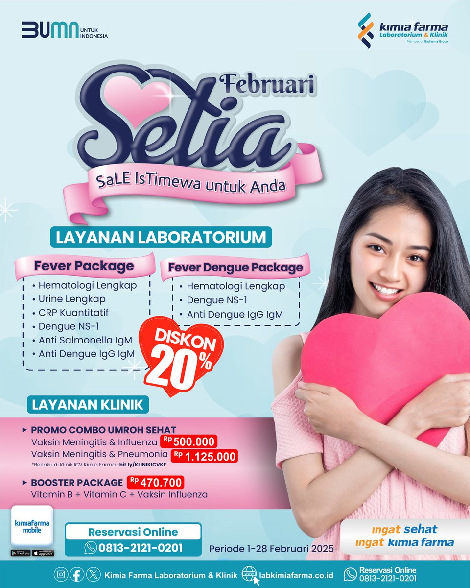 kaeflabklinik's tweet photo. Hadiah valentine tahun ini apa?
kalo cuma 🍫 sama 💐 mah biasaaa..
yuk kasih hadiah terbaik untuk orang tersayang 🥰🥰 https://t.co/5W7iY00gqx