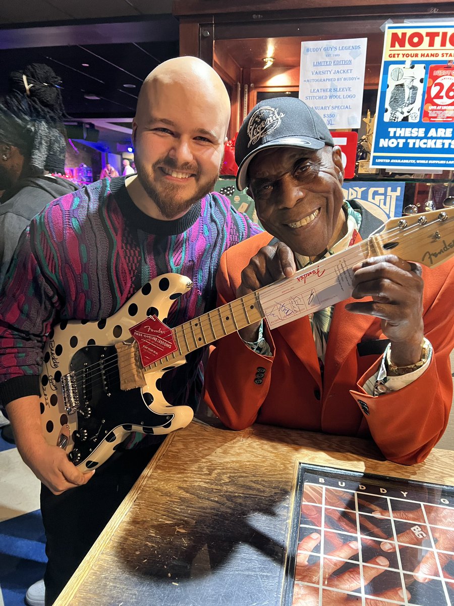 erik_wigger's tweet image. Thanks for having us, it was an honour to meet you Buddy! @TheRealBuddyGuy