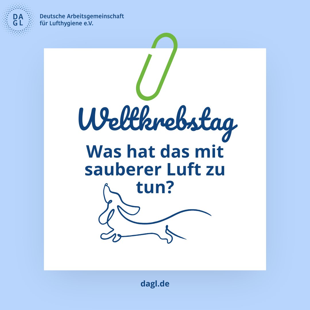 Heute ist Weltkrebstag! Wir möchten euch kurz erklären, warum gute  Lufthygiene auch ein wichtiger Beitrag zur Krebsvorsorge sein kann.
Auf unseren anderen Kanälen findet ihr unseren ganzen Beitrag zum Weltkrebstag.