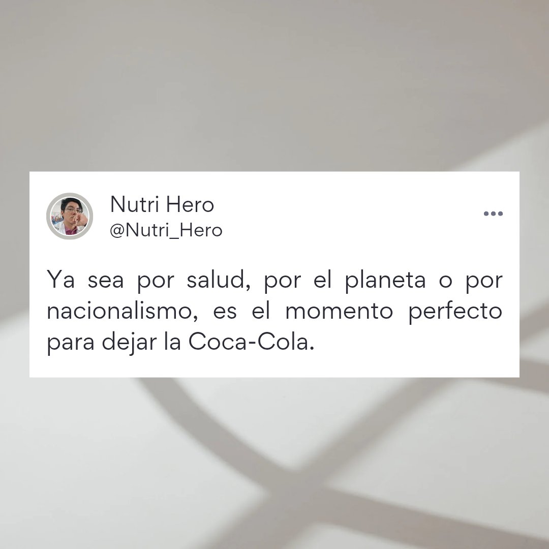 Nutri_Hero's tweet photo. Los refrescos son populares especialmente Coa cola, pero su alto contenido de azúcar, calorías vacías y aditivos puede afectar tu salud. No se trata de prohibir, sino de consumirlos con conciencia.
#Salud #Nutrición #BebidasSaludables #nutricion #nutrihero #UnDiaSinInmigrantes https://t.co/pDfz8mQJEp