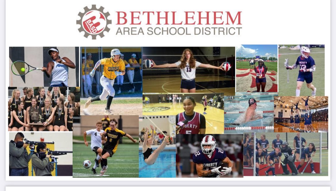 basdjacksilva's tweet photo. Thank you to Nate Stannard and Fred Harris for their excellent presentation on the past, present, and future of the @BethlehemAreaSD Athletics Program. #BuildingBethlehem @FreedomHSPates @LibertyHigh https://t.co/Sc8K7zWDls