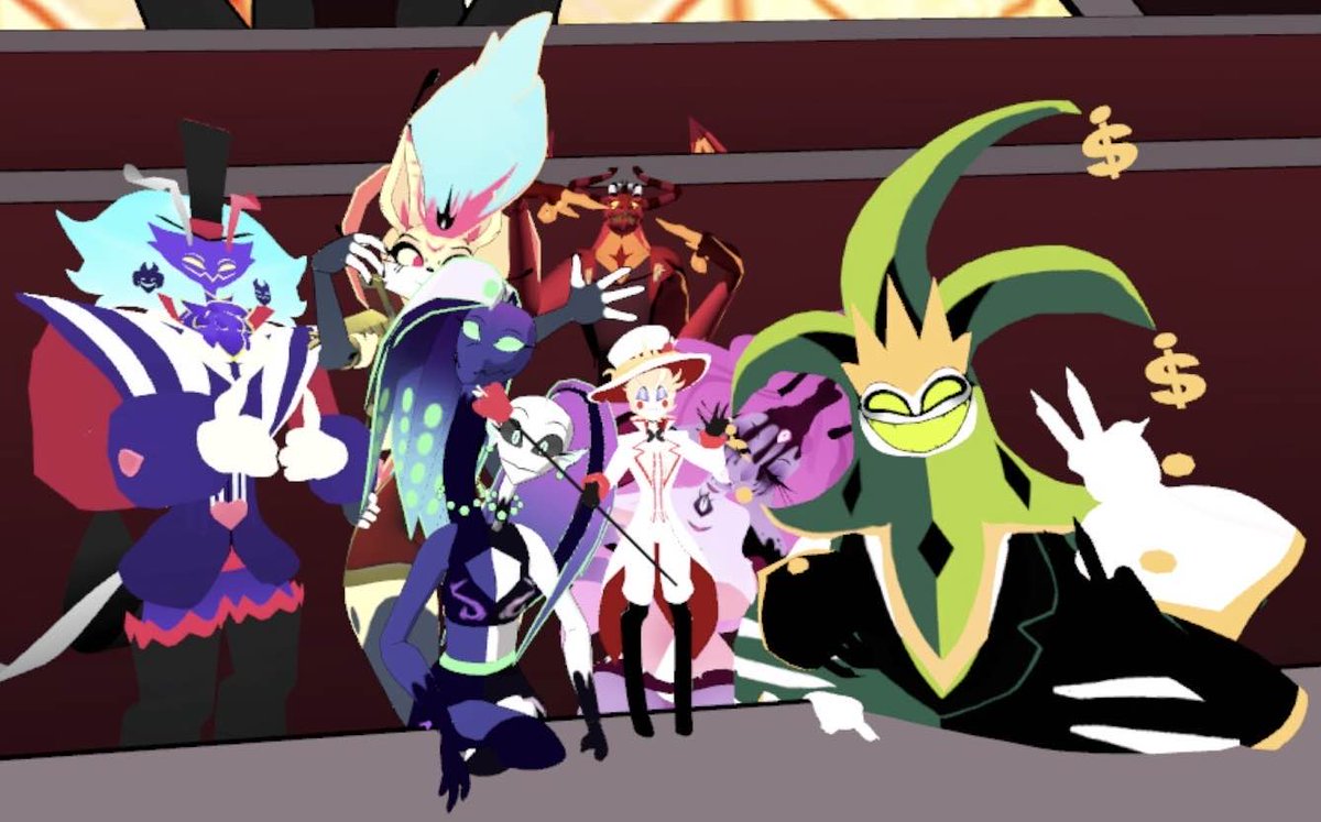 MommyJakey's tweet photo. Look at this lovely family from hell!
#VRChat #hazbinhotel #HelluvaBoss https://t.co/lejvBDB0In