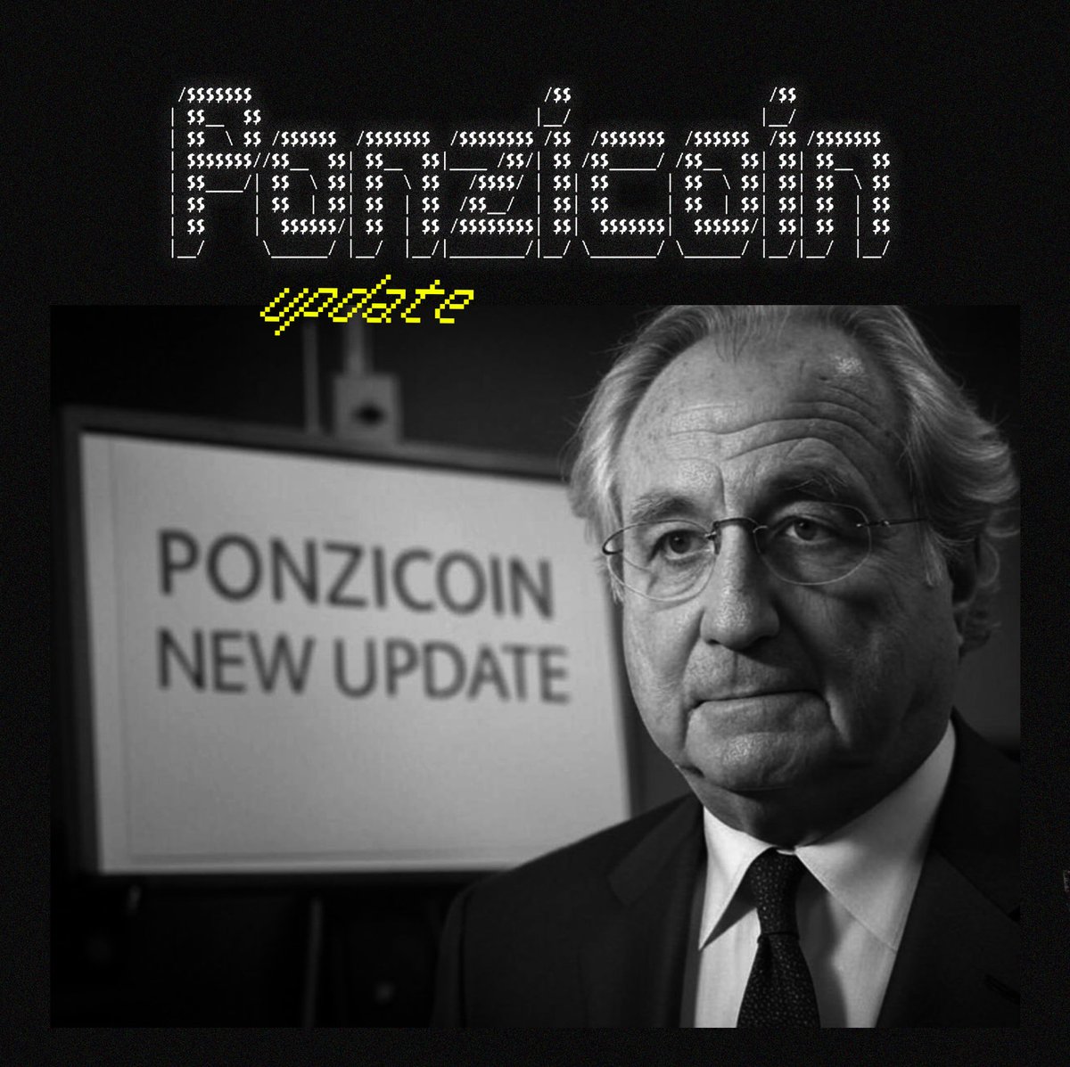 While the markets were selling off, we were building.

We’ve locked in a core, community-led team to push PONZICOIN to the next level. No fake devs, no VC dumping—just degens who actually give a sh*t.

Funny thing is... who needs fundamentals when you have the only Ponzicoin