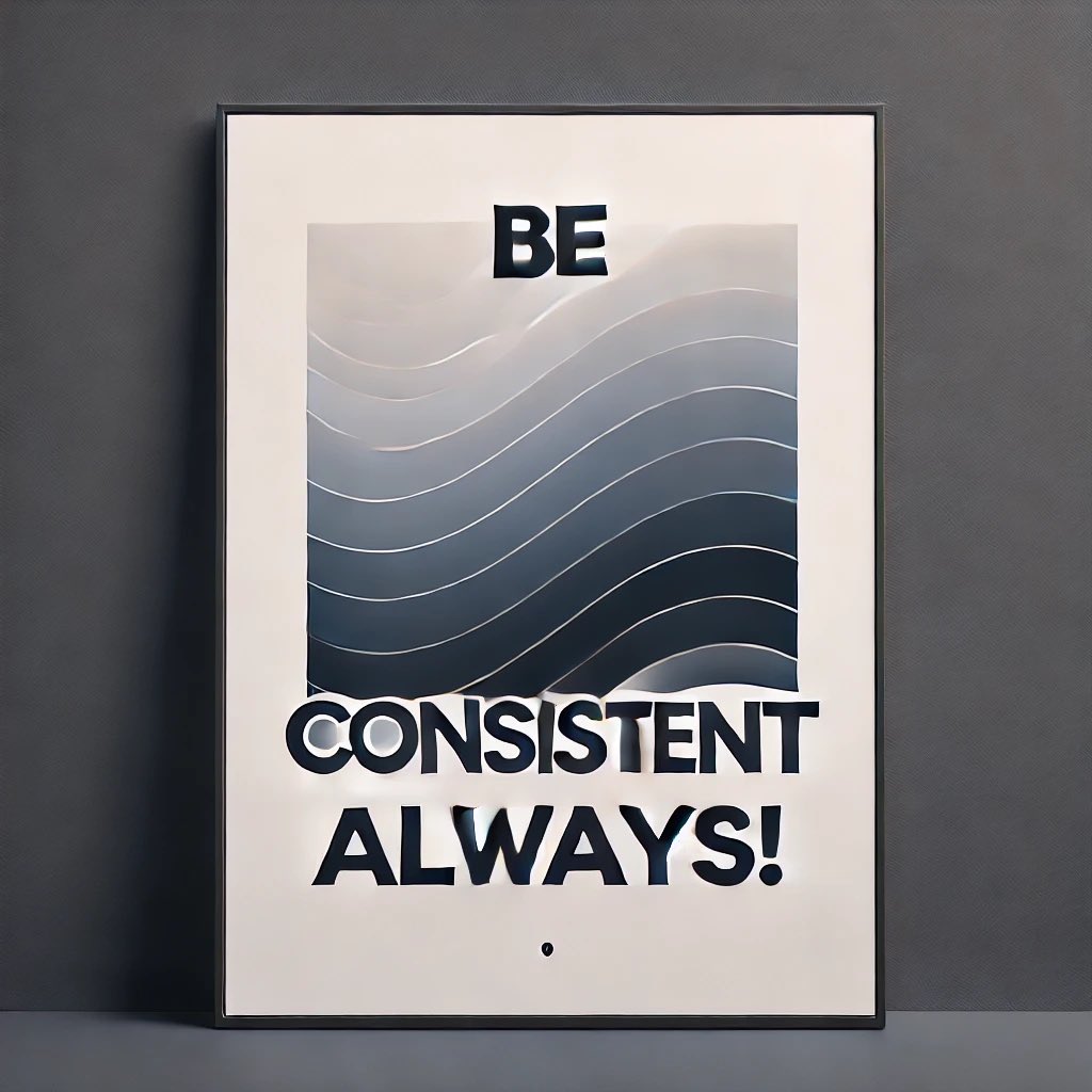 Consistency wins over everything❤️
Keep Showing up 
During the Bull and Bear market
WAGMI