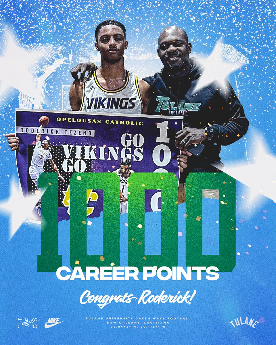 RoderickTezeno's tweet photo. preciate the love frm @GreenWaveFB @CoachBamHardmon @CoachCarterTU @CoachJonSumrall #RollWave #UpTownFootball 🩵💚 https://t.co/ejEFYEz9qG