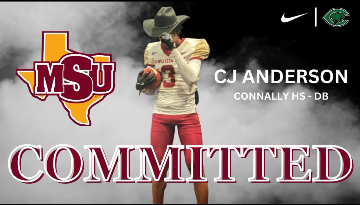 Coach S. Anderson, M.Ed. (@coachanderson_s) on Twitter photo Congrats to <a href="/CJander22_/">Cameron</a>, go rep <a href="/JBConnallyHS/">Connally High School</a> and <a href="/ConnallyFb/">Connally Football</a>. <a href="/MSUTexasFB/">Midwestern State Football</a> is getting not only a talented athlete but a great son, brother, teammate, and all around person. Super Proud!
<a href="/CoachCBurton/">Charles Burton</a>
<a href="/83playmaker/">Mike Adams- M.Ed.</a>
<a href="/PfISD_AD/">Jonathan Lamb</a>
<a href="/Coach_Cuellar/">Coach Cuellar</a>
<a href="/coach_culhane/">Cory Culhane</a>
<a href="/CoachSmithCHS/">David Smith</a> Congrats to <a href="/CJander22_/">Cameron</a>, go rep <a href="/JBConnallyHS/">Connally High School</a> and <a href="/ConnallyFb/">Connally Football</a>. <a href="/MSUTexasFB/">Midwestern State Football</a> is getting not only a talented athlete but a great son, brother, teammate, and all around person. Super Proud!
<a href="/CoachCBurton/">Charles Burton</a>
<a href="/83playmaker/">Mike Adams- M.Ed.</a>
<a href="/PfISD_AD/">Jonathan Lamb</a>
<a href="/Coach_Cuellar/">Coach Cuellar</a>
<a href="/coach_culhane/">Cory Culhane</a>
<a href="/CoachSmithCHS/">David Smith</a>