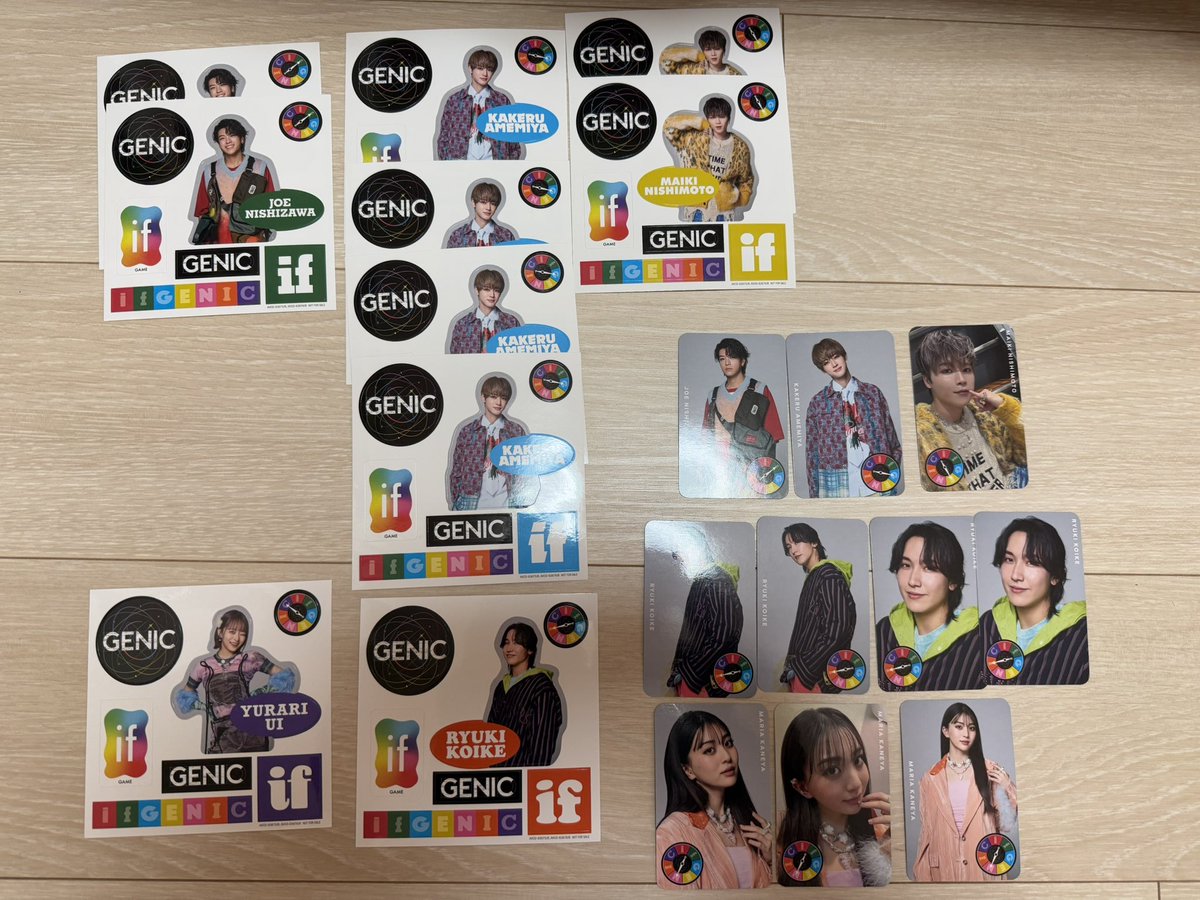 GENIC if 封入 ステッカー トレカ 交換 譲▶︎写真のもの