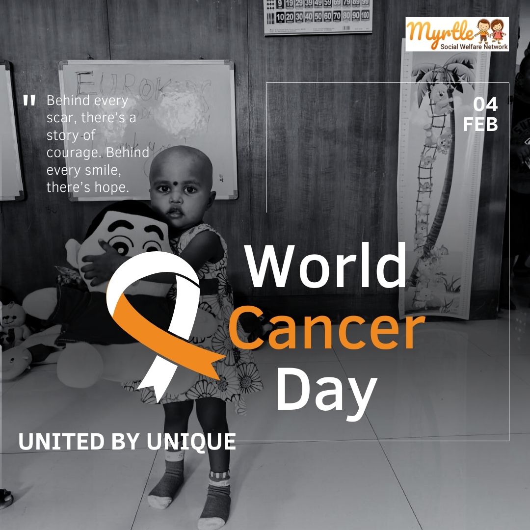 MyrtleSocial's tweet photo. Today is World Cancer Day – A Day of Hope, Strength, and Unity  -  At Myrtle Social Welfare Network, we see this strength every day in the eyes of the children we support at the Oncology Kitchen. #WorldCancerDay #UnitedByUnique #MyrtleSocialWelfareNetwork #CancerWarriors https://t.co/wXZTAr6AjE