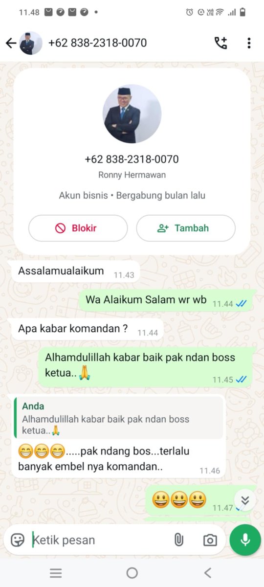 Ini bukan nomor WA atau Telpon milik saya, ini ambil foto saya dari Facebook saya yg terbuka bagi publik, abaikan jika ada permintaaan barang, uang dll dan abaikan permintaan aneh2 mencurigakan, itu bukan saya !!! Semoga polisi bisa bergerak melacak dan menangkap pelaku nya
