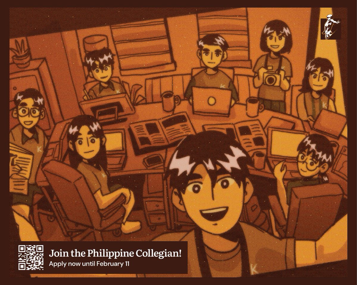 phkule's tweet photo. Samahan ang Philippine Collegian sa mahigit isang siglong tradisyon nito ng pagsusulat at pakikibaka!

Tumatanggap ngayon ang Kulê ng mga litratista, dibuhista, at manunulat sa seksyon ng Features at Kultura. Bukas ang aplikasyon hanggang Pebrero 11, 2025.

Kung sakaling may katanungan, magpadala ng mensahe sa aming opisyal na social media pages o bisitahin kami sa Room 310, Student Union Building.

Magrehistro rito: https://t.co/1URTSoGyP8

#JoinKule