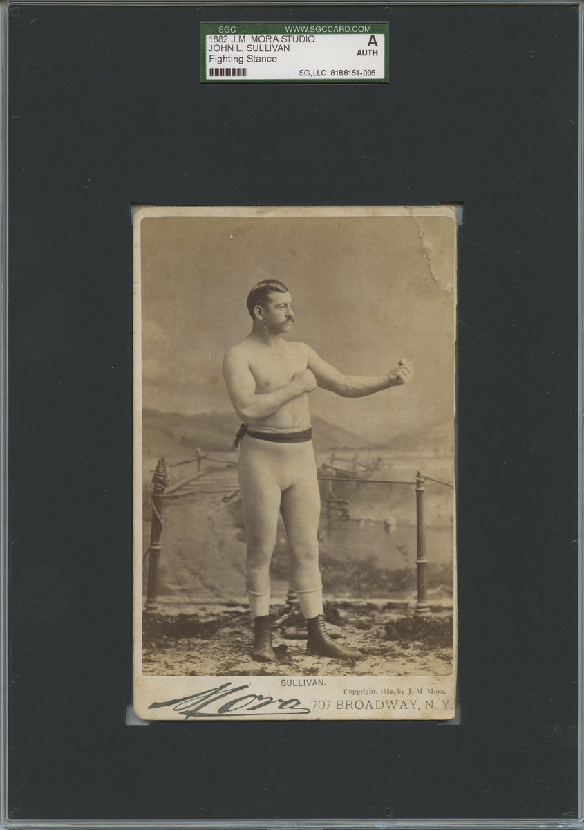 KNAPPCOLLECTION's tweet photo. John L. Sullivan - 1882 Cabinet #BoxingCard #SGC https://t.co/rpUr9OYpv9