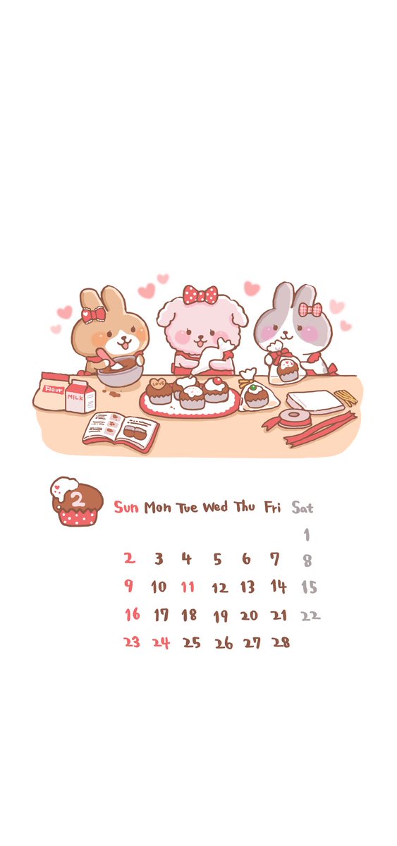 usapi_official's tweet photo. 2月のカレンダーだよ♡
今月はバレンタインがあるね!
女の子たちはうきうき練習中💌
#うさぴ #usapi #HAPiNS #ハピンズ
#イラスト #カレンダー https://t.co/ogZMXjSPwq