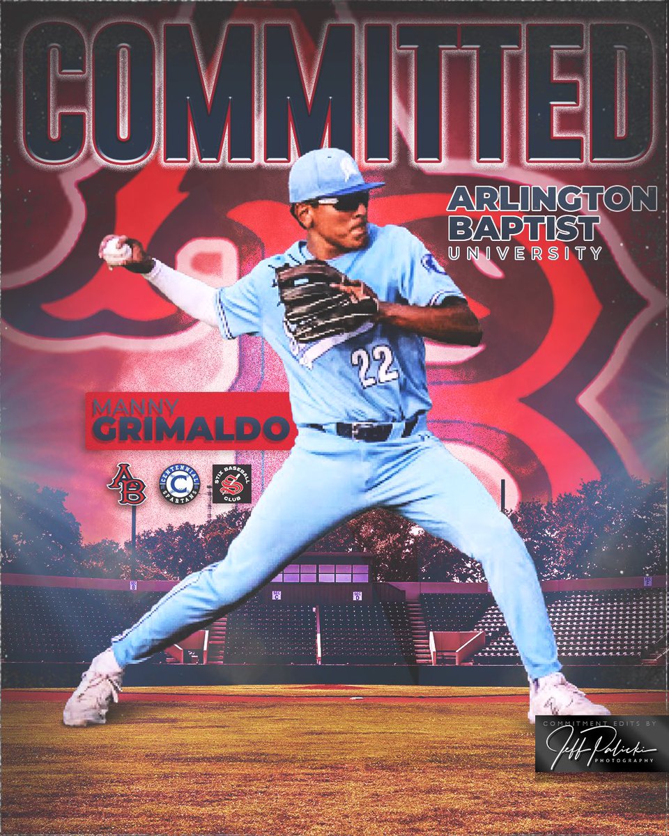 Manny Grimaldo (@mannygrimaldo1) on Twitter photo I am excited to announce my commitment to continue my academic and baseball career at Arlington Baptist University. I want to thank God, my family, and all my Coaches for supporting and encouraging me throughout my baseball journey. <a href="/CHSSPARTANBASE1/">CHS Spartan Baseball</a> <a href="/CAnderson2525/">Colton Anderson</a> <a href="/NikSanchez_/">Coach Sanchez</a> I am excited to announce my commitment to continue my academic and baseball career at Arlington Baptist University. I want to thank God, my family, and all my Coaches for supporting and encouraging me throughout my baseball journey. <a href="/CHSSPARTANBASE1/">CHS Spartan Baseball</a> <a href="/CAnderson2525/">Colton Anderson</a> <a href="/NikSanchez_/">Coach Sanchez</a>