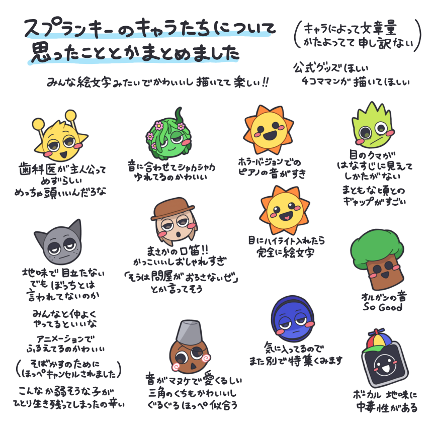 resuta_spider's tweet photo. スプランキーのキャラたちについて思ったこととかをまとめました。次回はジェヴィン特集になりそうです
#sprunki https://t.co/hQjxLKmgr7