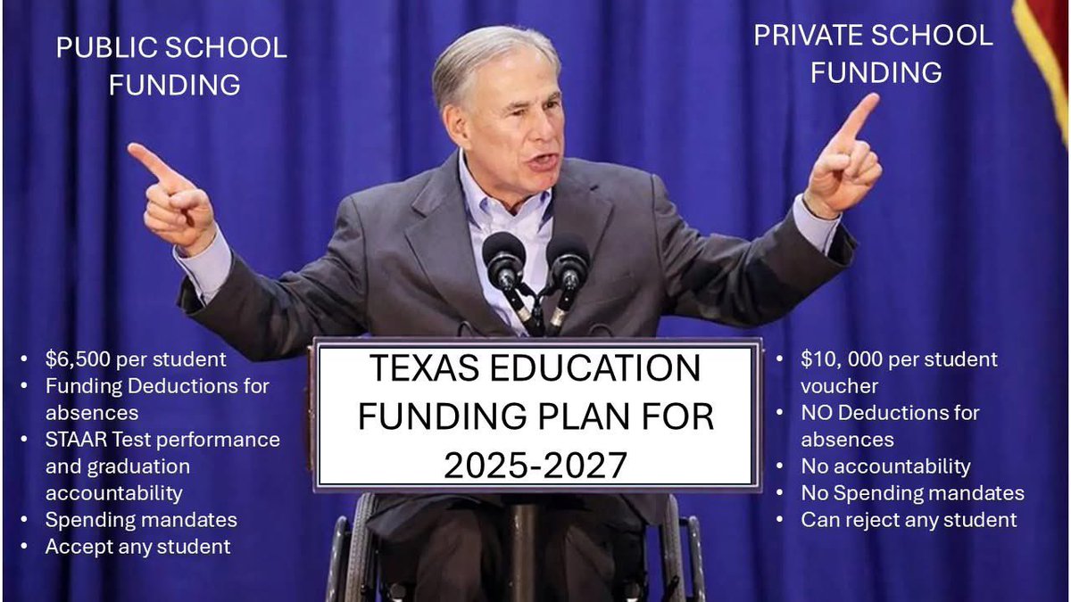 jmliteracy1's tweet photo. @GregAbbott_TX Make sure both funding buckets are equal…can’t criticize public school when you don’t fund it the same ! https://t.co/s5t0NXL1Rp