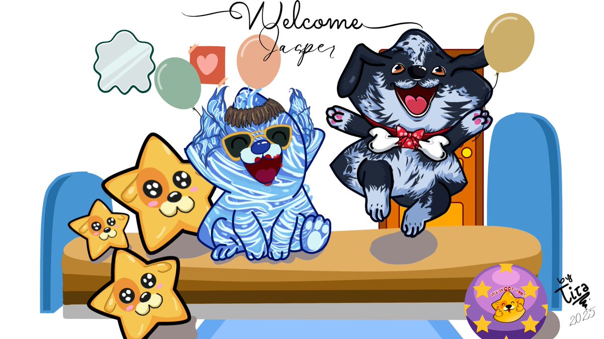 Tita_KIND's tweet photo. Welcome home, Jasper! 🐶
Fanart, special for @investingsadhu  <3
 I hope you like it.
 I love Kanstar⭐
@KanstarWorld @Ronin_Network #KindCreator #RoninCreator @Jaspercoin_ 
a promise is a promise!
Much Love, Tita.♥ https://t.co/CywYygO246