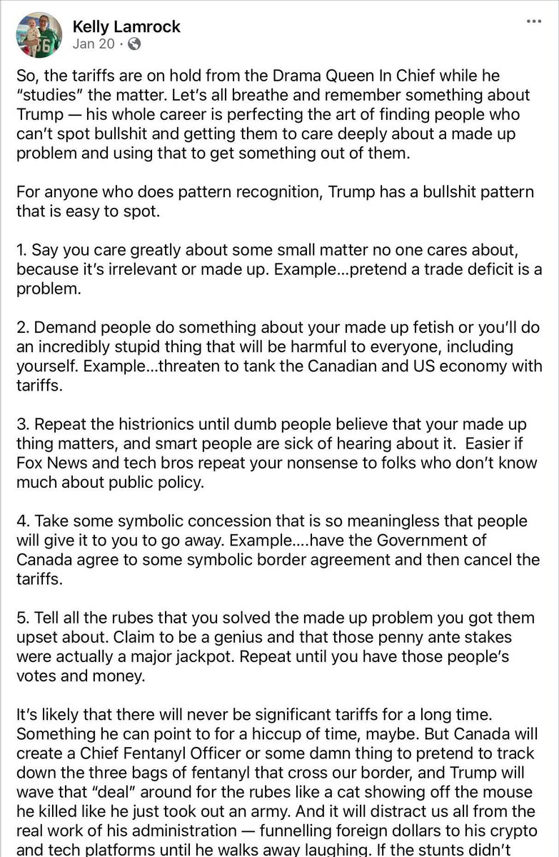 I rarely post here, but I do have to share this prediction I posted on January 20th. Not that the president is a predictable simpleton, but….