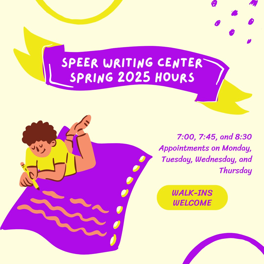 In case you missed it, the Speer Writing Center is open for business! We even have appointments available this week, so be sure to email obuspeerwritingcenter@gmail.com if you want an appointment! #makingbetterwriters