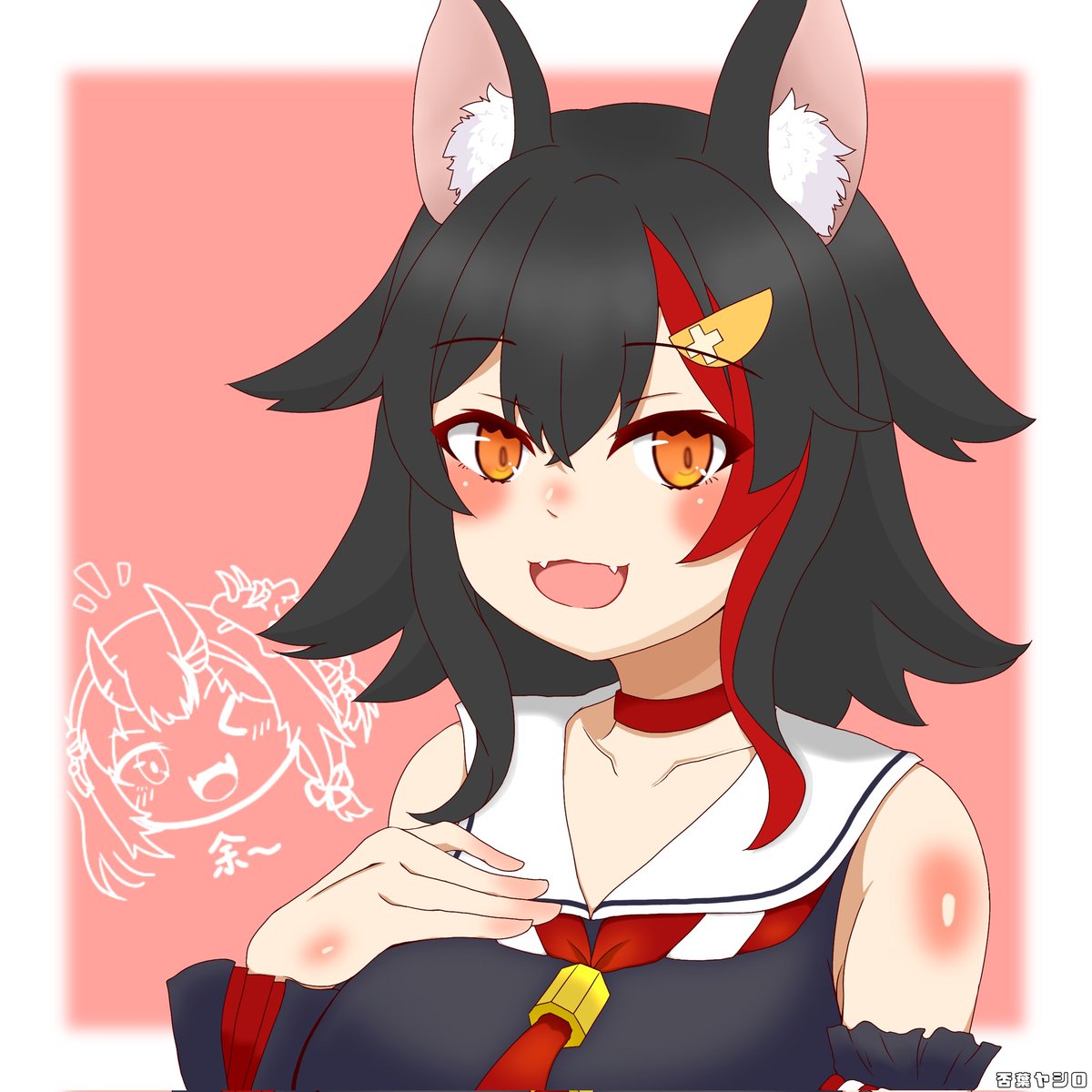 kizuneko75's tweet photo. 大神ミオしゃ🌲
 〜かわ余なお嬢😈を添えて〜
 #みおーん絵 https://t.co/pzeyCjZkyL