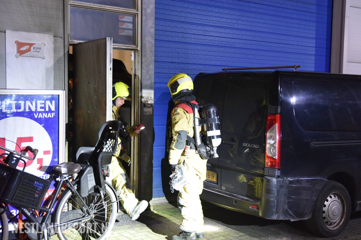 Loos alarm bij gebouwbrand in 's-Gravenzande