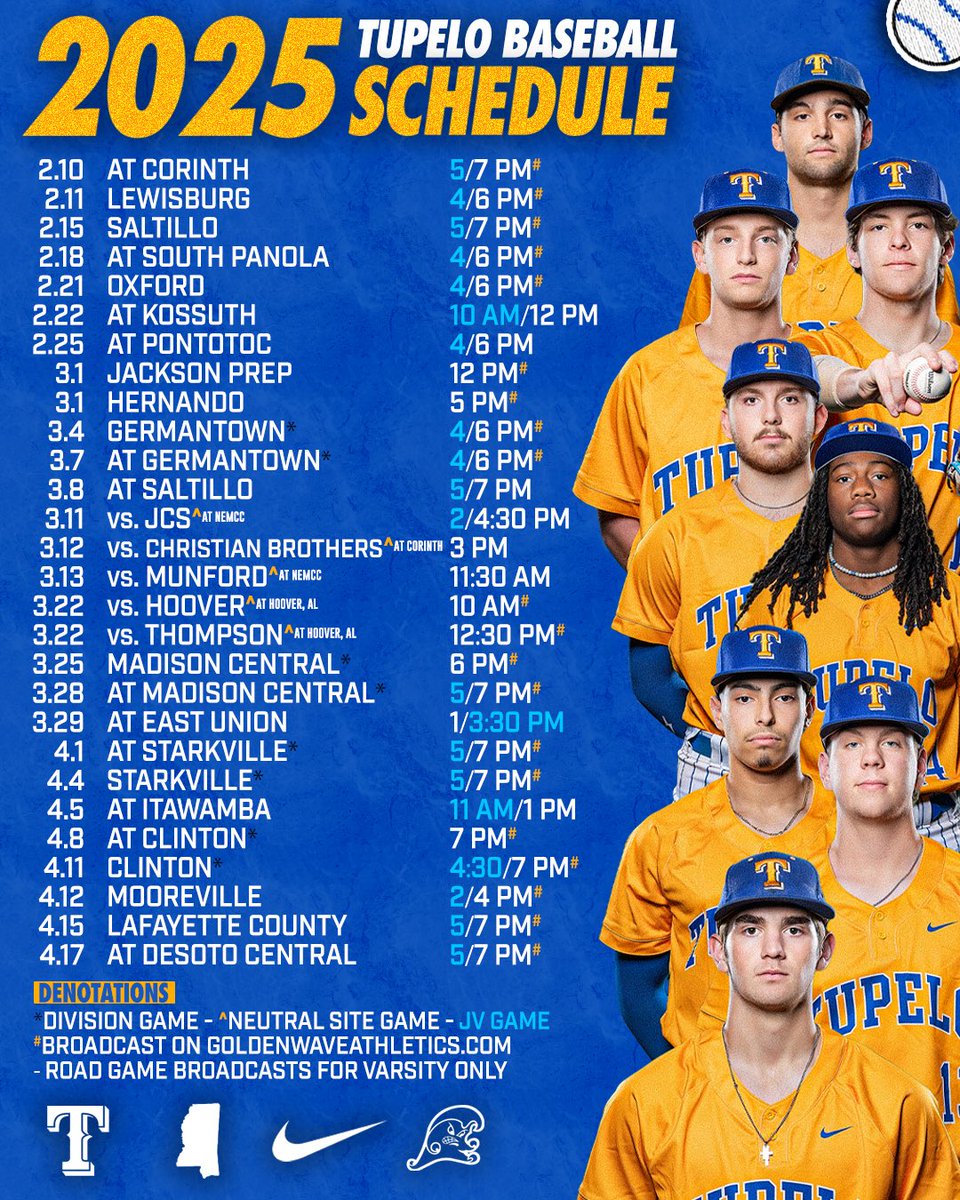 2025 Schedule including JV times + streaming options! #GoWave