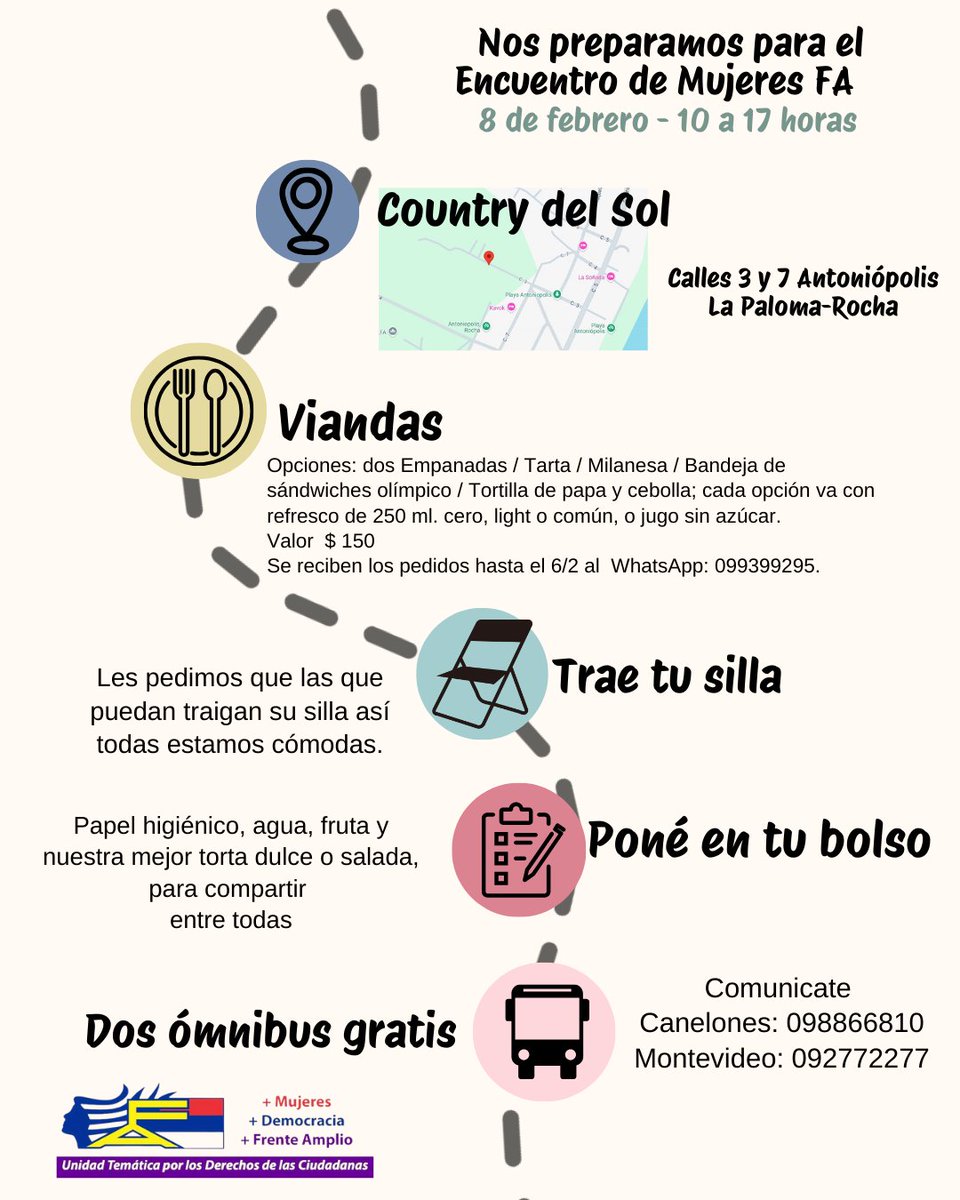 Quedan 4 días para nuestro encuentro. <a href="/CosseCarolina/">Carolina Cosse</a> <a href="/FA_SanJose/">Frente Amplio San José</a> <a href="/FaCanelones/">FA Canelones</a> <a href="/Frente_Amplio/">Frente Amplio</a> <a href="/ladiaria/">la diaria</a> <a href="/5noticiasuy/">Noticias 5</a> <a href="/BUSQUEDAonline/">BÚSQUEDA</a> <a href="/canal10uruguay/">Canal 10</a> <a href="/CarasyCaretasuy/">Caras & Caretas</a> <a href="/FaCanelones/">FA Canelones</a> <a href="/M24radio/">M24</a> <a href="/RadioSarandi690/">Sarandí 690</a> <a href="/MonteCarlo930/">Radio Monte Carlo</a> <a href="/carve850/">Radio Carve 850 AM</a> <a href="/CanariasFa/">MujeresCanariasFA</a> <a href="/FAMontevideo/">Frente Amplio Montevideo</a> <a href="/RadioUruguayUy/">Radio Uruguay</a>