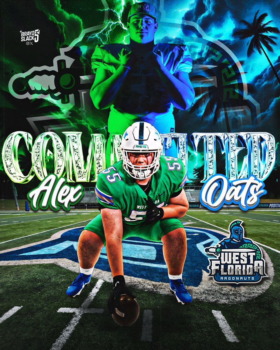 Alex Oats (@therealalexoats) on Twitter photo #AGTG 1000000% COMMITTED💙💚!!! I couldn’t be here without all of my coaches now and throughout my career thus far. Let’s get to Work. <a href="/coachmicahjd/">Coach Micah J. Davis</a> <a href="/ArmaniG_/">COACH G</a> <a href="/KyleNunez55/">Kyle Nuñez</a> <a href="/dereksoats55/">Derek Oats</a> <a href="/Coach_Granier/">Bailey Granier</a> <a href="/ssaulnier1/">steven saulnier</a> <a href="/UWFFootball/">UWF Football</a> <a href="/CoachKNobles/">Kaleb Nobles</a> 💪💪💪 #AGTG 1000000% COMMITTED💙💚!!! I couldn’t be here without all of my coaches now and throughout my career thus far. Let’s get to Work. <a href="/coachmicahjd/">Coach Micah J. Davis</a> <a href="/ArmaniG_/">COACH G</a> <a href="/KyleNunez55/">Kyle Nuñez</a> <a href="/dereksoats55/">Derek Oats</a> <a href="/Coach_Granier/">Bailey Granier</a> <a href="/ssaulnier1/">steven saulnier</a> <a href="/UWFFootball/">UWF Football</a> <a href="/CoachKNobles/">Kaleb Nobles</a> 💪💪💪