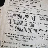 TammiMinoski's tweet photo. #OTD 1913: The #16thAmendment to the US Constitution was ratified. It granted Congress the authority to levy income taxes. The Revenue Act of 1913 was enacted later, establishing the first modern #incometax system in the US. #USHistory https://t.co/BT29fhwHs4
