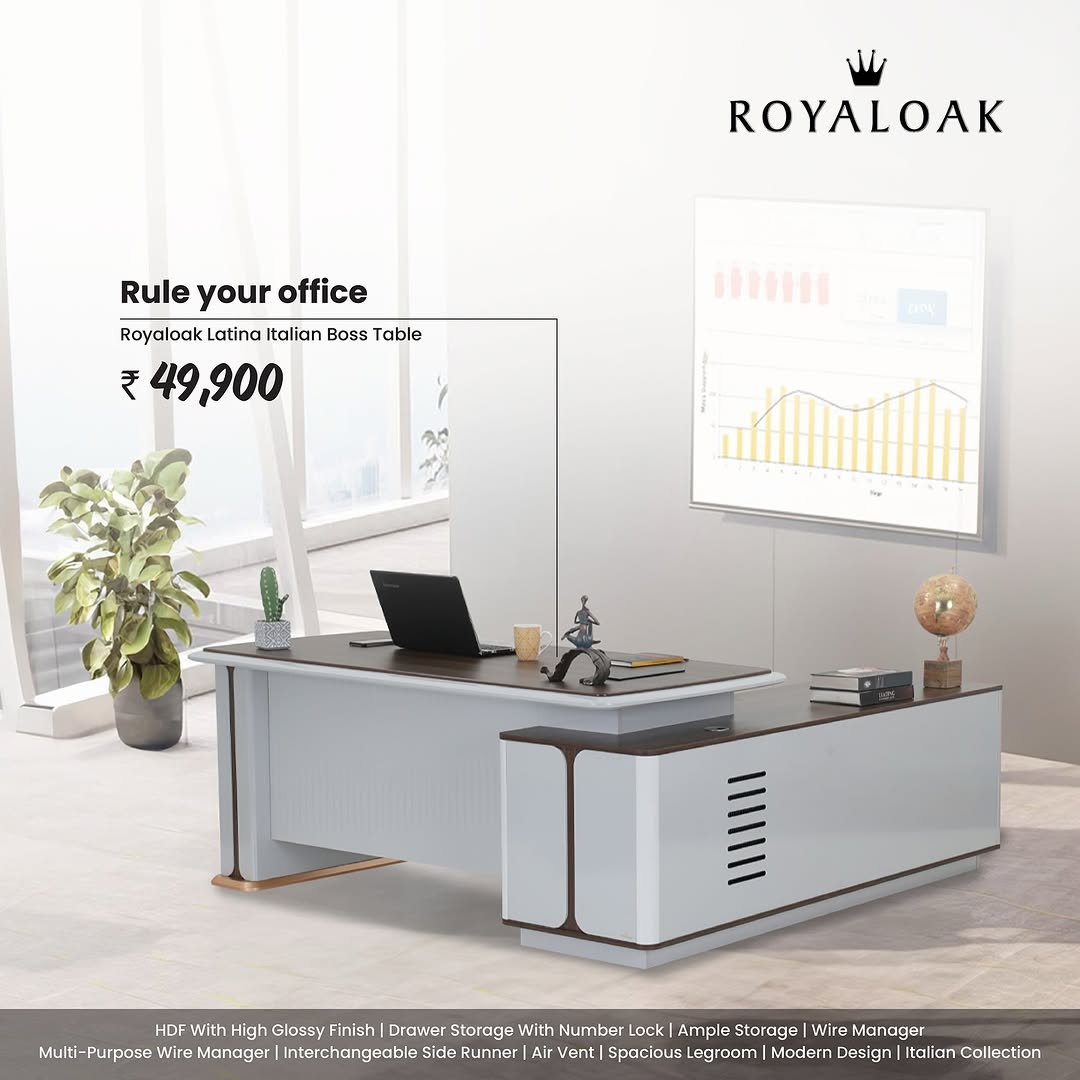 Royaloak_NGL's tweet photo. Explore our Premium Office Furniture set designed for you to lead with Confidence, Comfort, and Elegance , Shop now in #Royaloak_Furniture_Nagercoil , Call &amp; WhatsApp : 95973 85556 / 95974 85556 
#royaloak #furniture #nagercoil
#officefurniture #Officetable #Bosschair
#Office https://t.co/FJCVwnZCBu