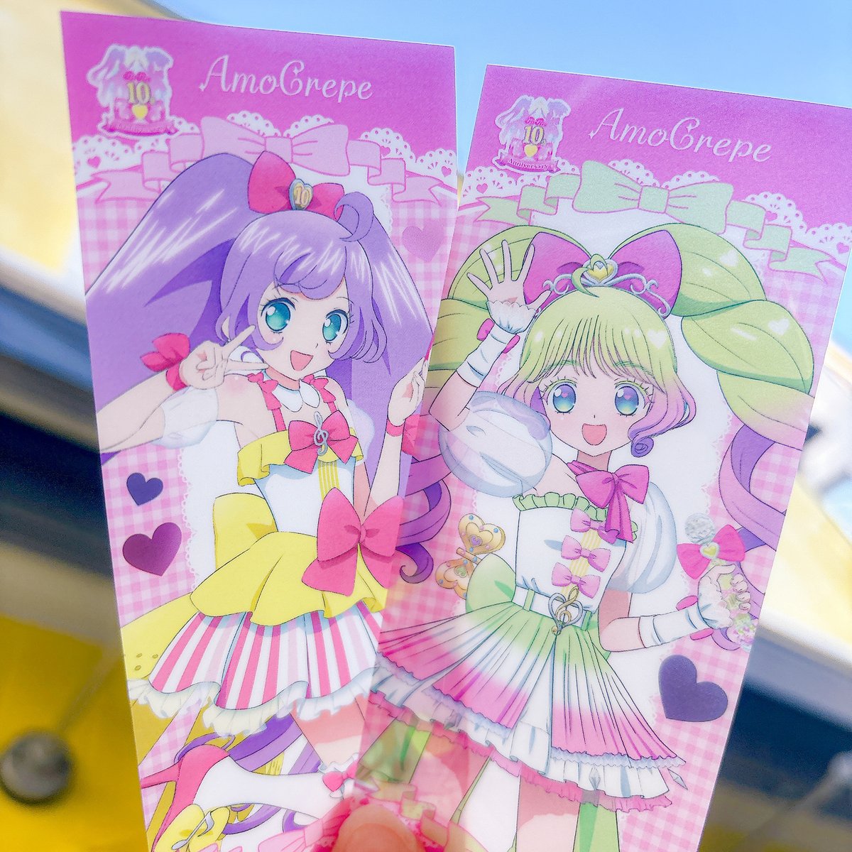 AmoCrepe's tweet photo. 【#プリパラ10周年】
\#大プリパラ展 ×AmoCrepeコラボ❣️/

本日も11時より元気に営業いたします✨
本日はLINE整理券を用いたご案内となります❣️
整理券は10時30分より受付開始です
詳しいご利用方法はリンク先をご参考ください🎶

皆様のご来店お待ちしております！
#pripara
https://t.co/AAhpGeehi6 https://t.co/uRDsFphwgP