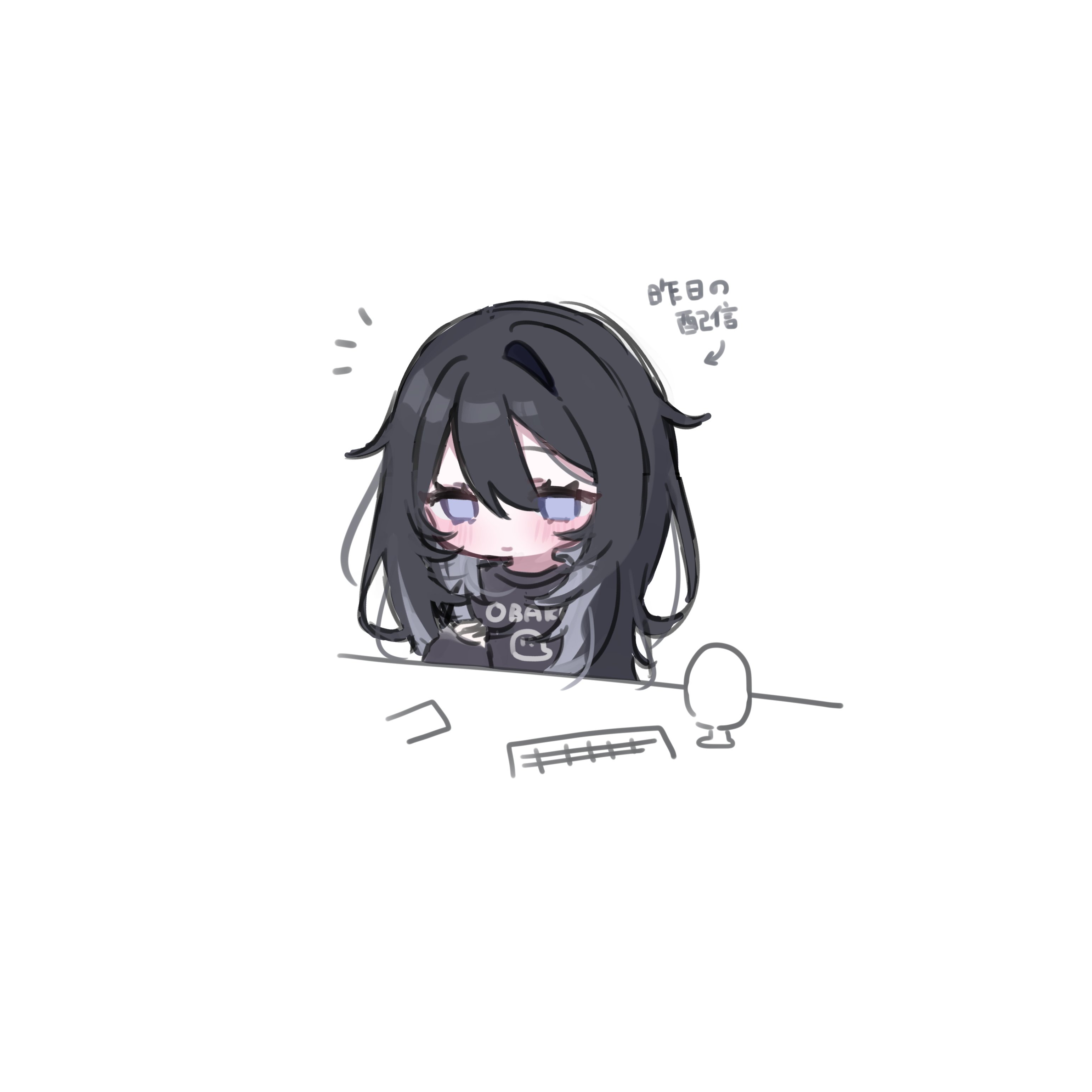 幽霊が深夜にお花を届けてくるちょびっと不気味な水彩画 爪立て 幽霊が深夜にお花を届けてくるちょびっと不気味な水彩画 爪立て