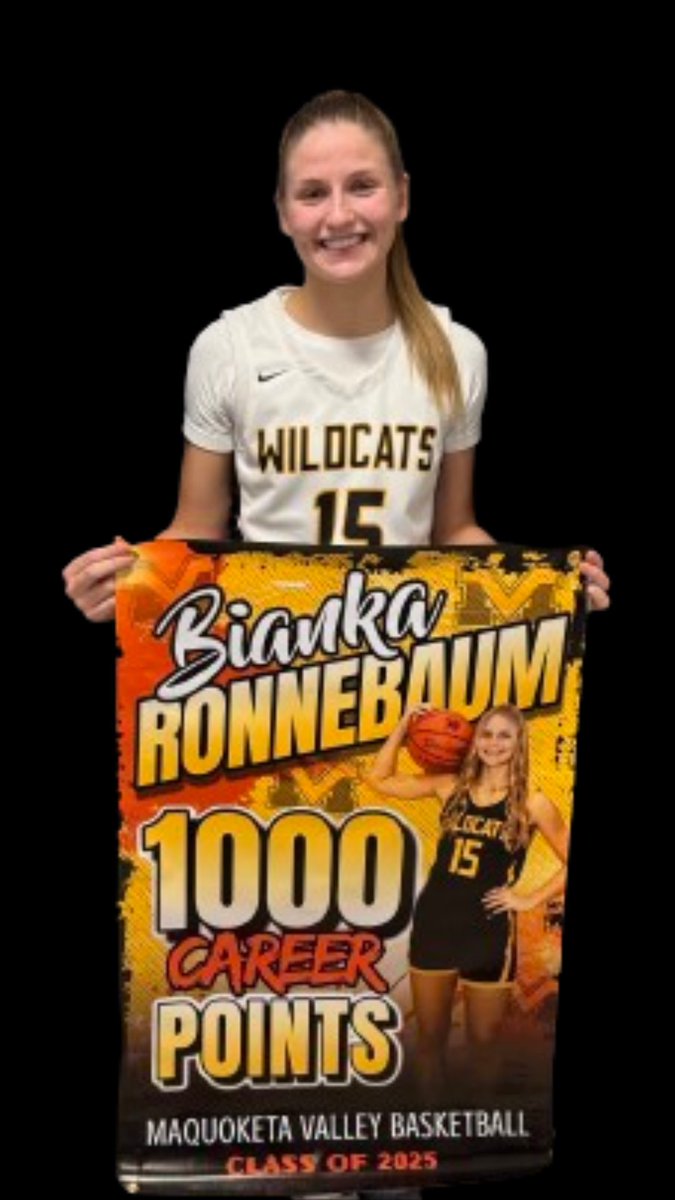 Congratulations to this hardworking young lady for reaching an amazing milestone tonight! Bianka scored her 1000 point tonight.  She is a tremendous teammate on and off the court!