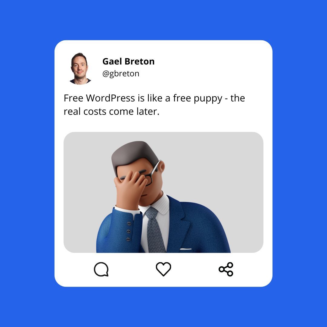 GaelBreton's tweet image. After 15 years of building WordPress sites, I'm finally moving to Webflow for all our new projects.
The web has changed dramatically since WordPress launched in 2003.
👉 Most people discover content on social media now
👉 AI handles content discovery and summarization
👉…