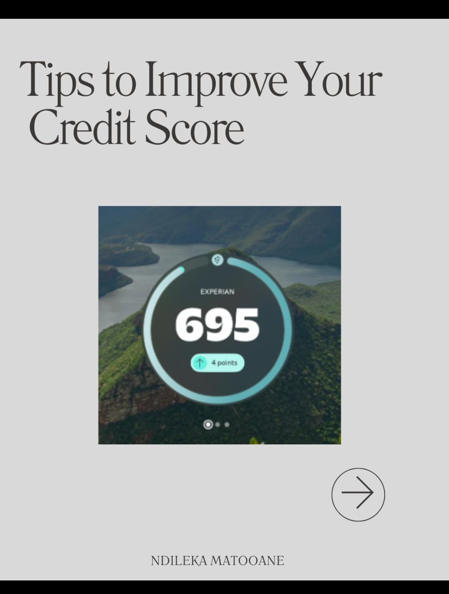 Ndilekker's tweet photo. #InstantMoneyMondays

 "Your credit score is your financial reputation! 📈 Take charge of it, and unlock better opportunities! 💪 #FinancialLiteracy #CreditScoreMatters https://t.co/GiHKa1fSiU