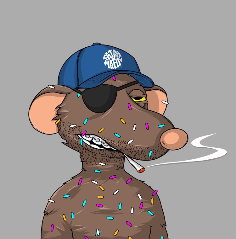 GatmannLv's tweet image. Finally minted my @FatRatMafia #LabRats next to my OG Sprinkle. Never had Slimes before