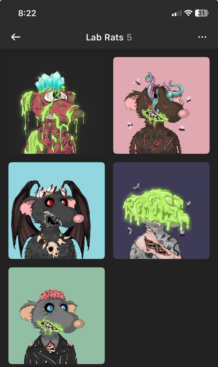 GatmannLv's tweet image. Finally minted my @FatRatMafia #LabRats next to my OG Sprinkle. Never had Slimes before