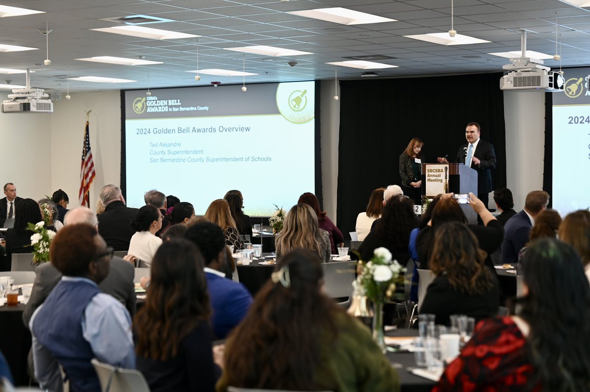 SBCountySchools's tweet image. This evening, we celebrated the eight exceptional school districts in San Bernardino County named recipients of the prestigious CSBA 2024 Golden Bell Award.

Congratulations to all the winning districts! We applaud your dedication to transforming lives through education.