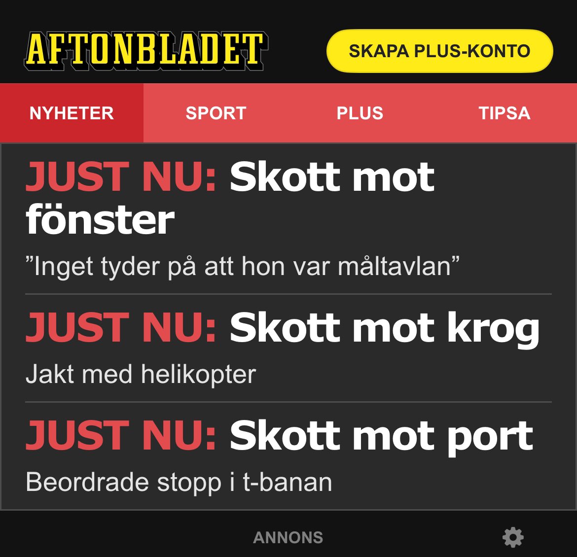 Elmroth's tweet photo. Ingen nyhetstorka. https://t.co/cPQkC33feE
