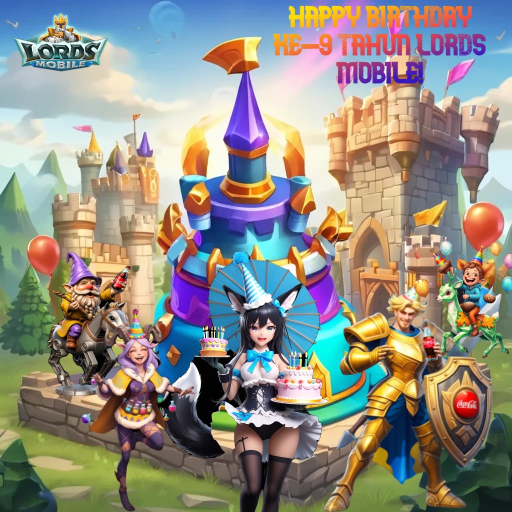 jokergps's tweet photo. Happy Birthday yang ke 9 Tahun Lords Mobile, Semoga makin menarik Updatean kedepannya! #lordsmobile https://t.co/Mzs06nzsyP
