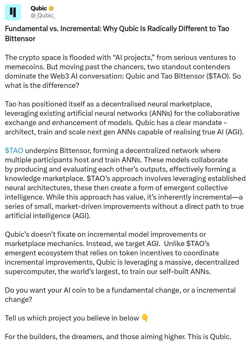 shu_qubic's tweet photo. $QUBIC - Only TRUE decentralized AGI https://t.co/Wu1WokTrEe